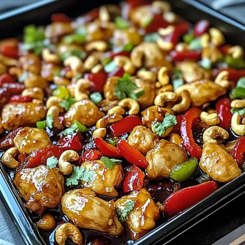 Sheet Pan Cashew Chicken Recipe