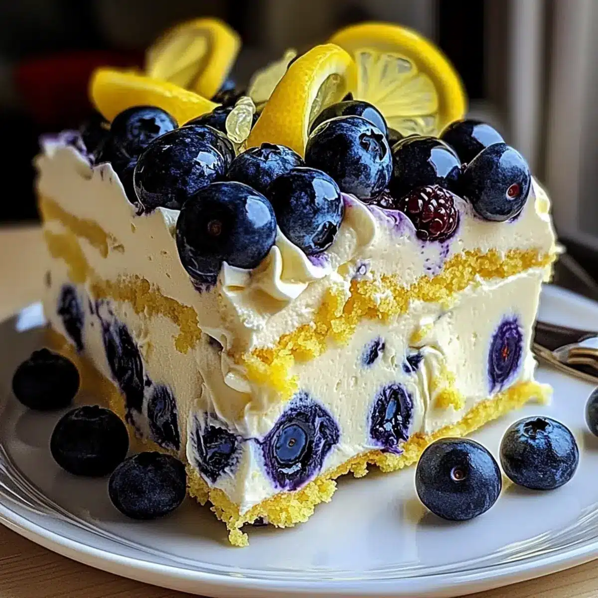 Lemon dazzling Blueberry cream Cake