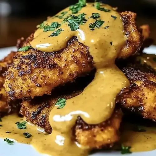 Pretzel Chicken with Mustard