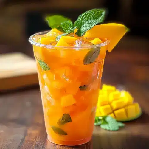 Homemade Mango Iced Tea