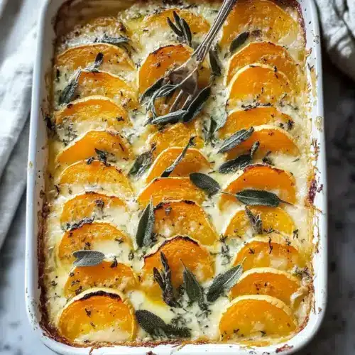 Easy Sage Butternut Squash Gratin