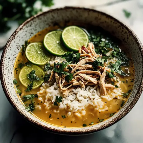 Easy Mexican Lime Chicken Rice Soup