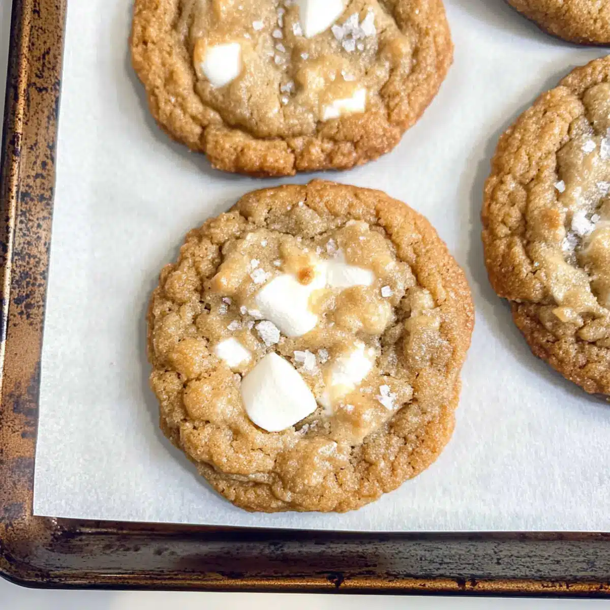 Marshmallow Crispy Cookies