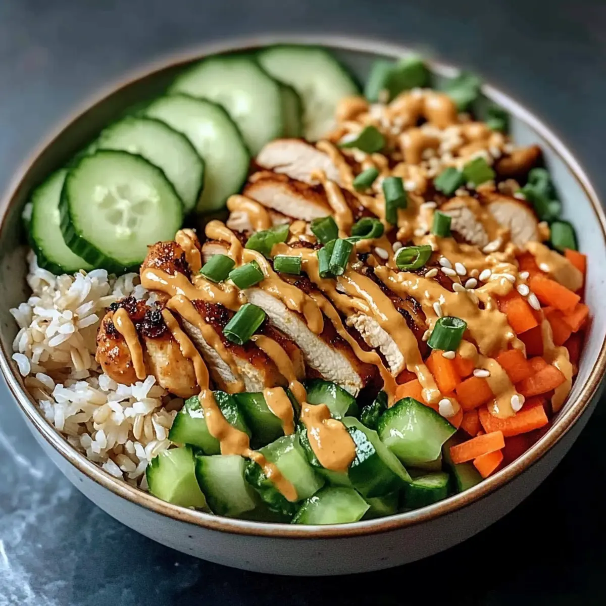 Thai Peanut Chicken Buddha Bowl