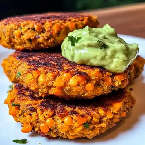 CRISPY SWEET POTATO & RED LENTIL PATTIES
