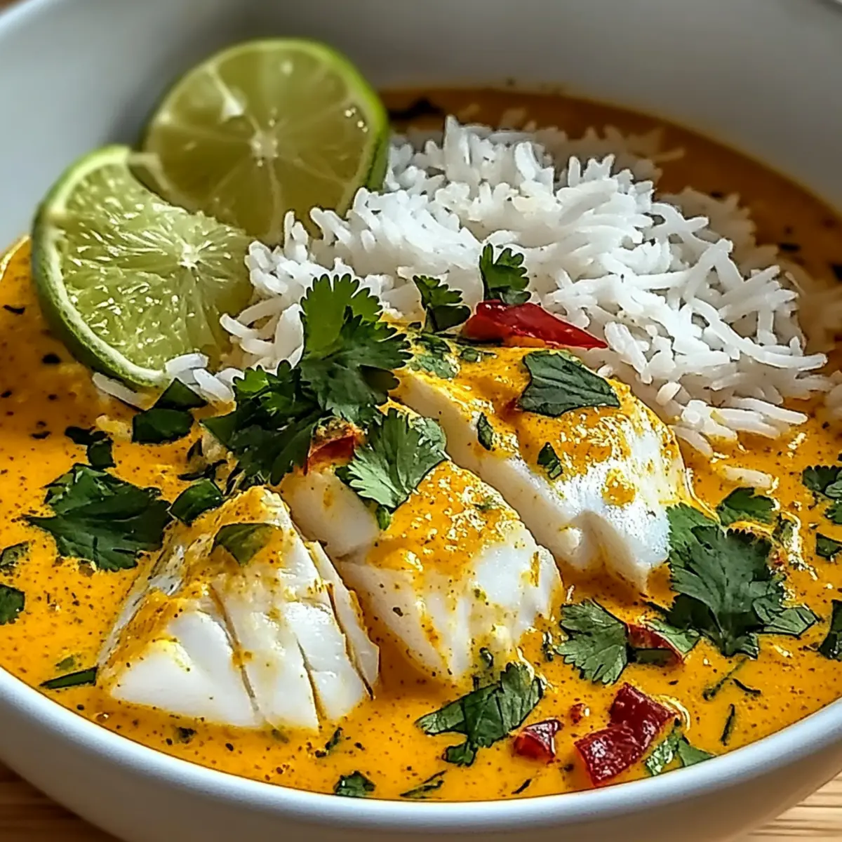 Coconut Lime Fish Curry with Jasmine Rice Recipe