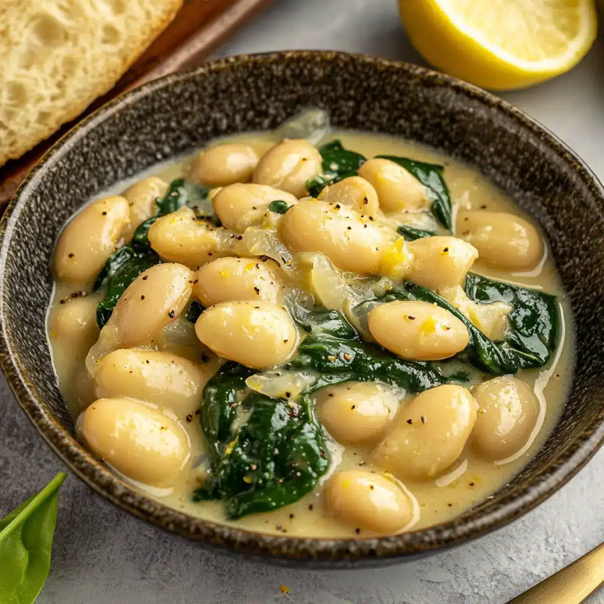 Creamy Lemon Garlic Butter Beans
