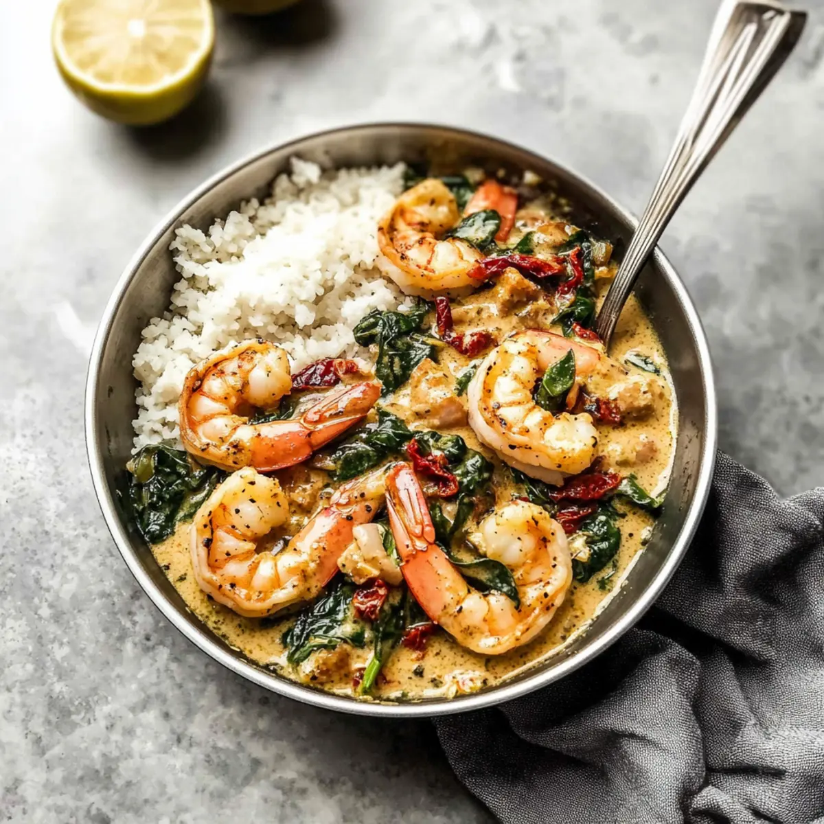 One Pan Creamy Garlic Shrimp