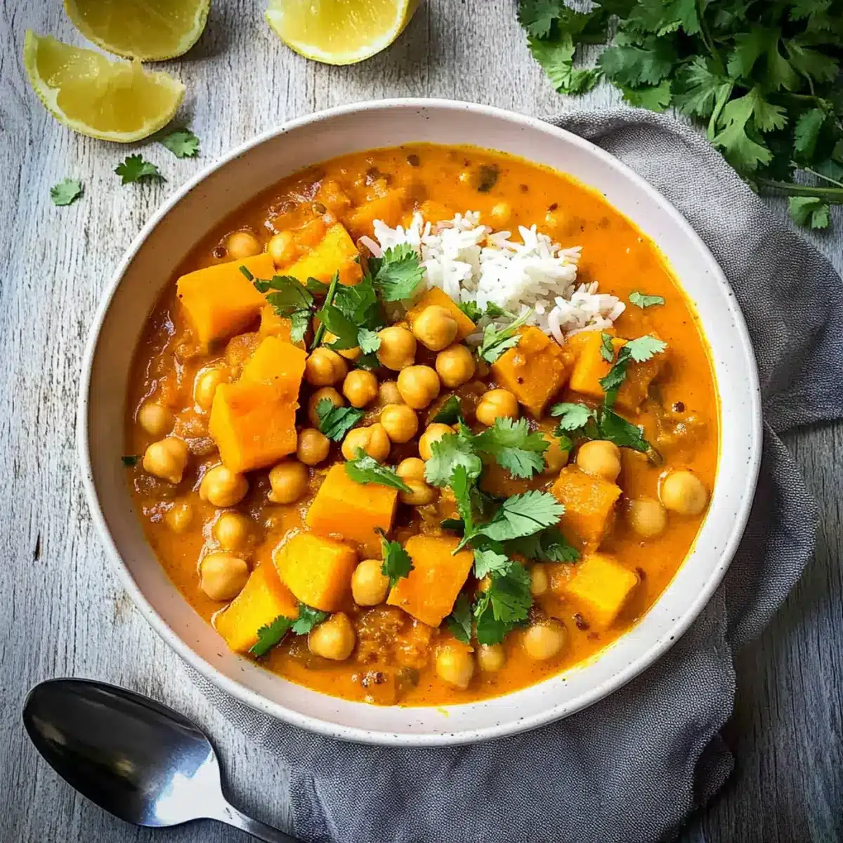 Butternut Squash Curry with Chickpeas