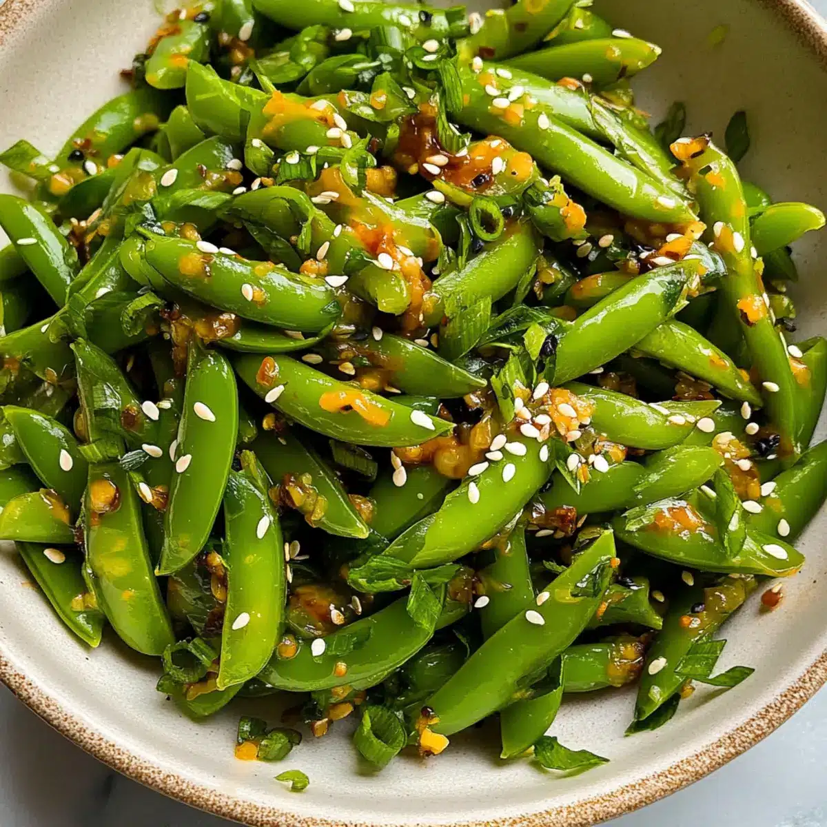 Chili Crisp Snap Pea Salad