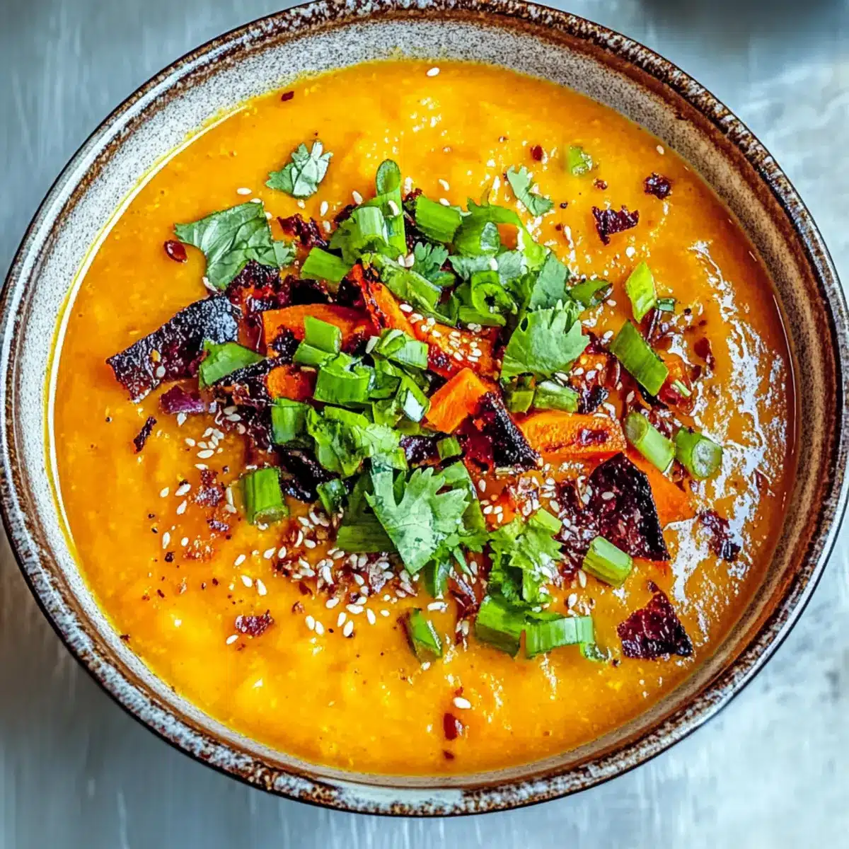 Spicy Miso Carrot Soup