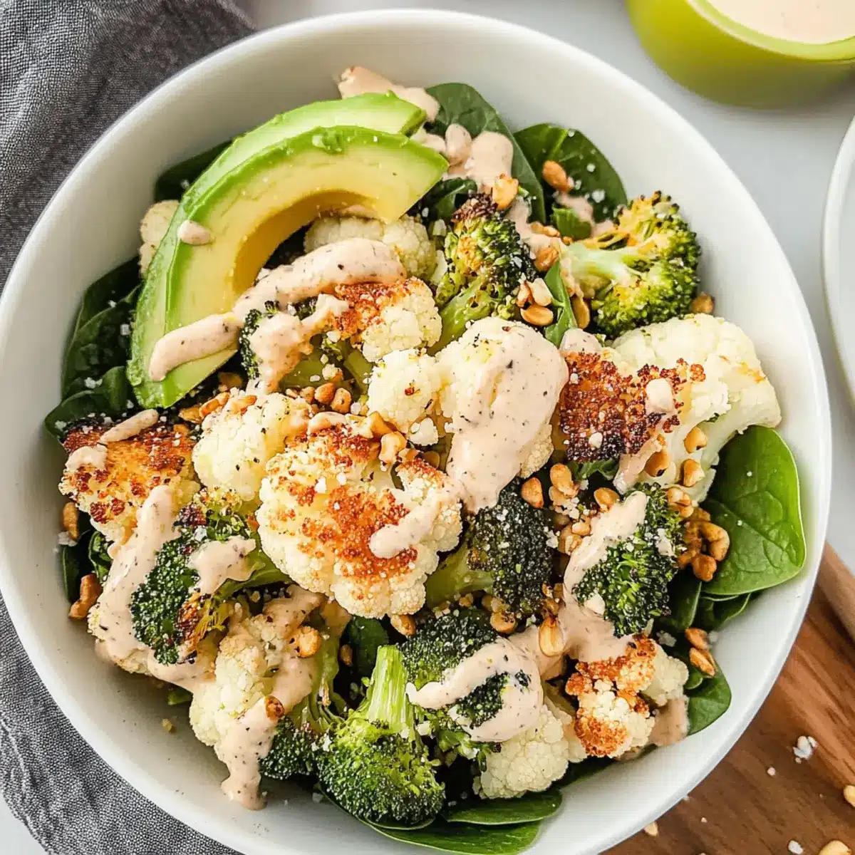 Roasted Cauliflower and Broccoli Salad