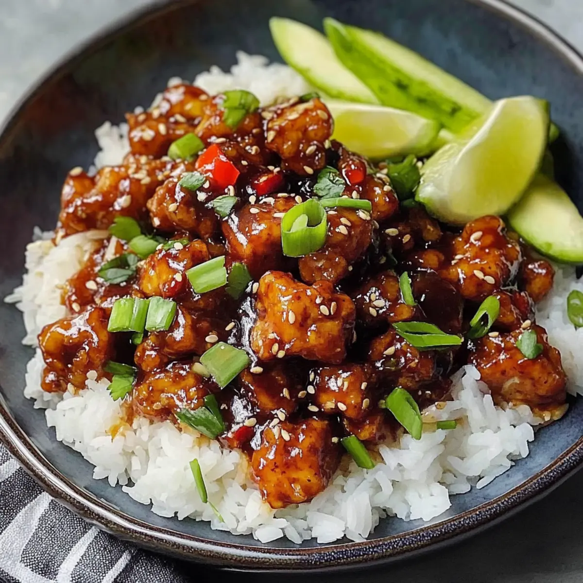 Sticky, Spicy Tempeh