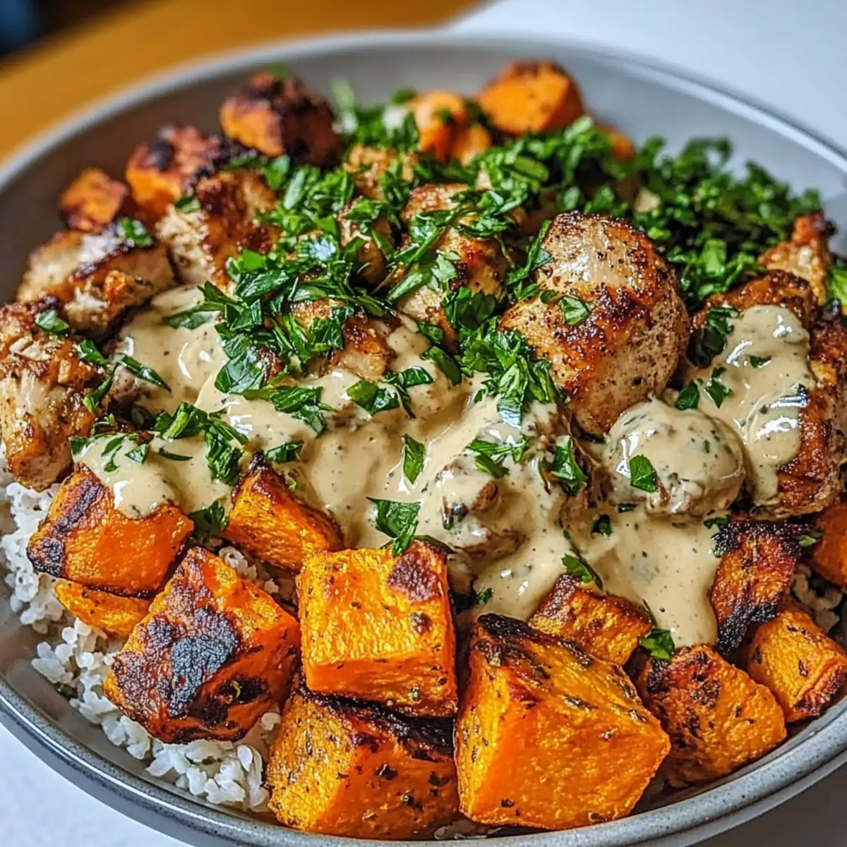 Chicken and Sweet Potato Bowls