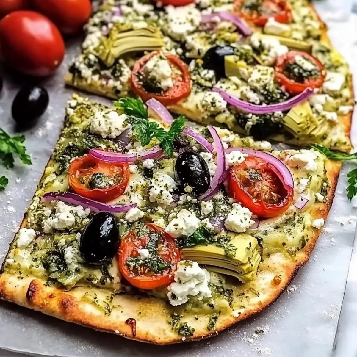 Greek Flatbread Pizza