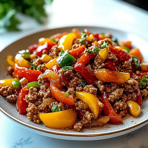 Ground Turkey and Peppers