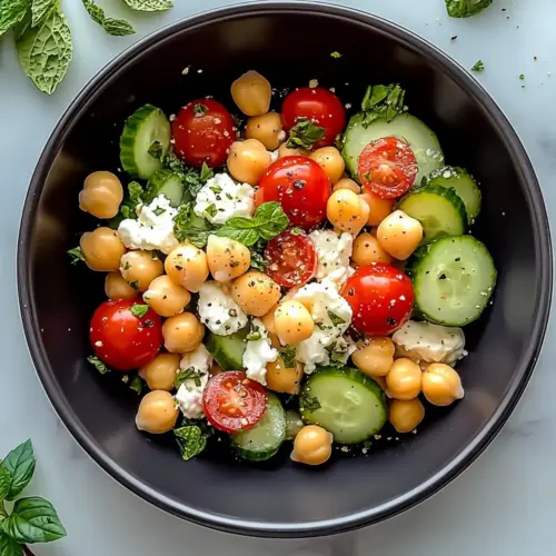 Cottage Cheese and Chickpeas Salad