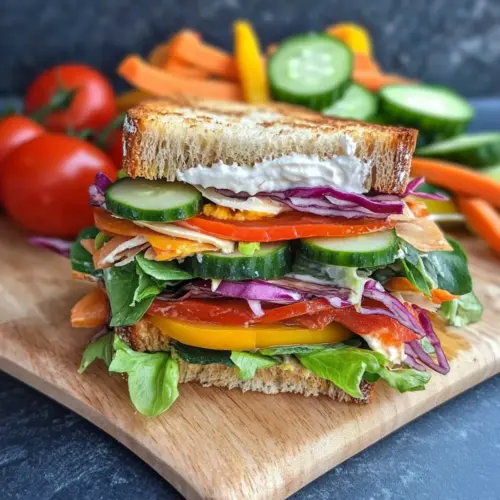 Rainbow Vegetable Sandwich