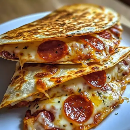 Pepperoni Pizza Quesadillas