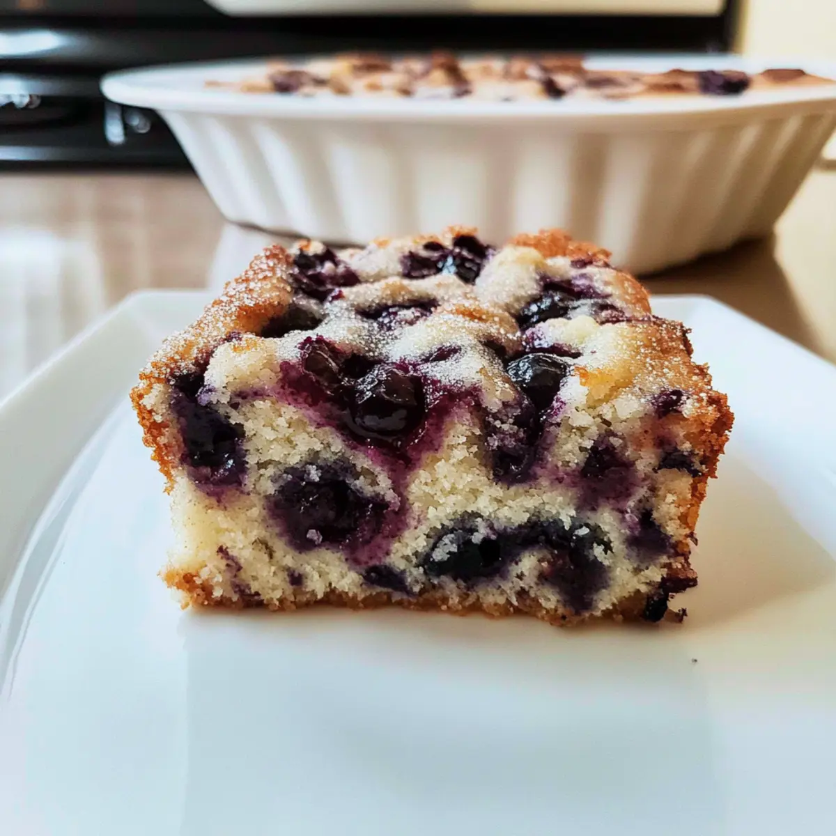 Sourdough Blueberry Coffee Cake