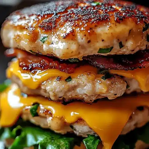 Cheddar Ranch Chicken Burgers