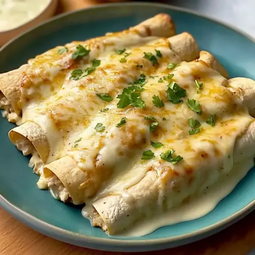 White Rotisserie Chicken Enchiladas