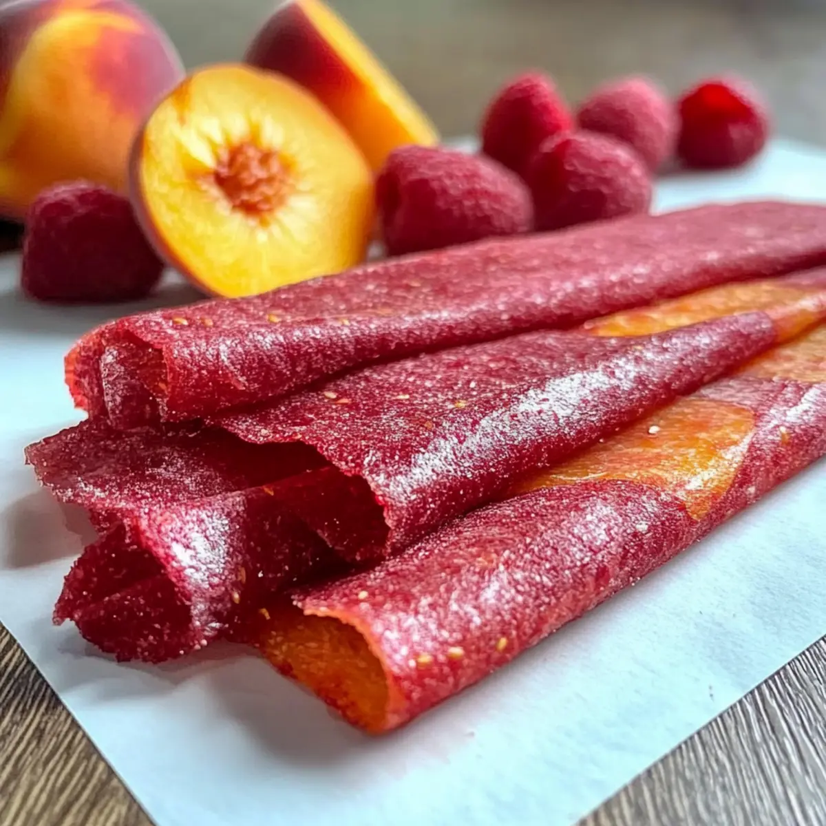 Raspberry Peach Fruit Leather
