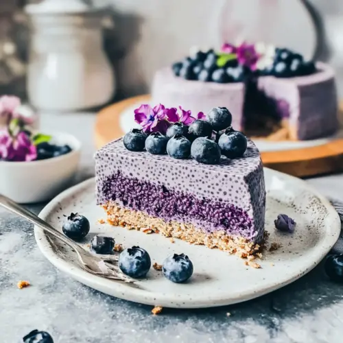 Blueberry Chia Pudding Cake