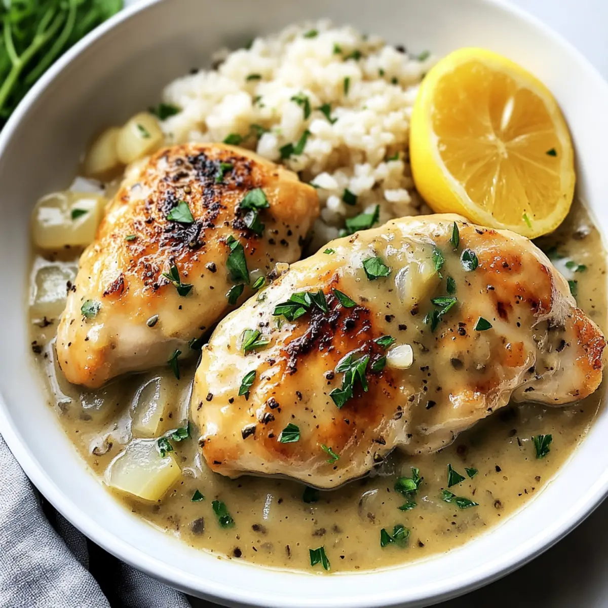 Chicken in White Wine Sauce