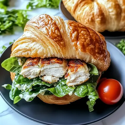 Chicken Caesar Croissant Sandwich