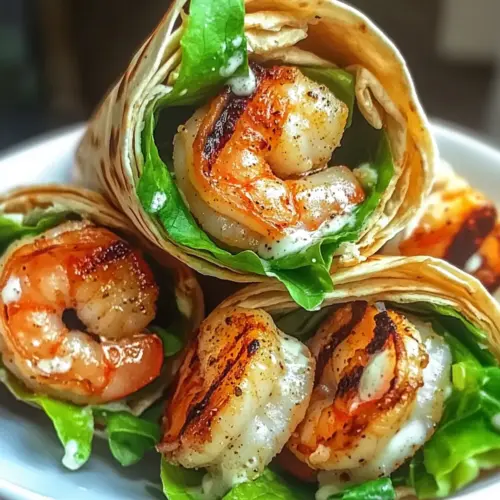 Grilled Shrimp Caesar Wraps