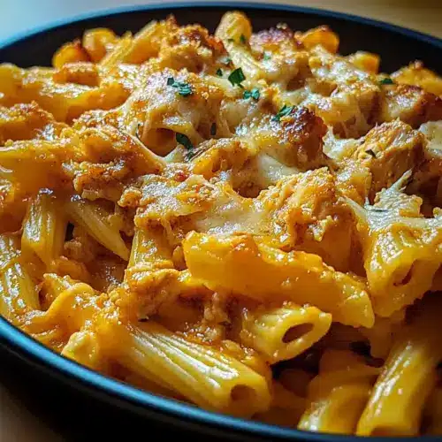 Smoky BBQ Chicken & Cheddar Pasta Bake