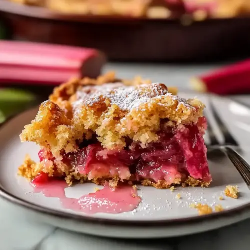 Delicious Rhubarb Dump Cake
