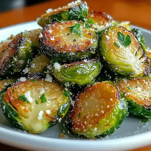 Crispy Garlic Parmesan Brussels Sprouts