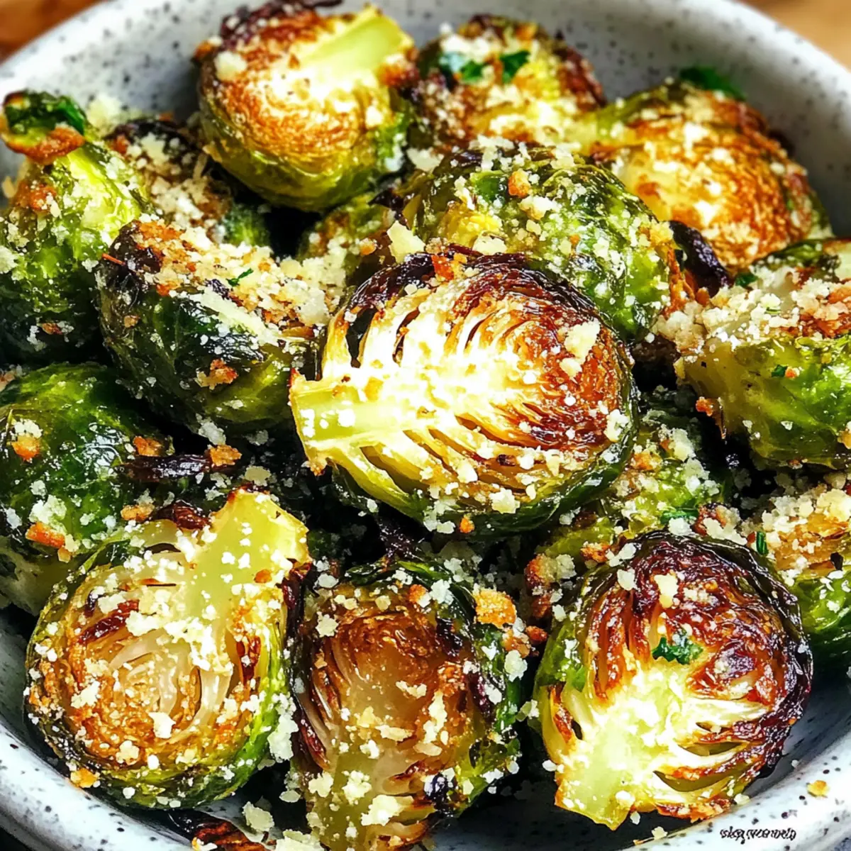 Garlic Parmesan Roasted Brussels Sprouts