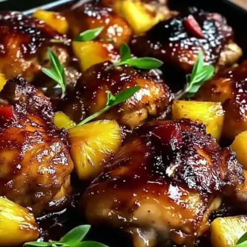 Baked Jamaican Pineapple Jerk Chicken