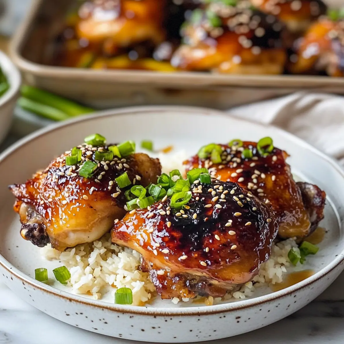 Ginger Garlic Chicken Thigh Bake
