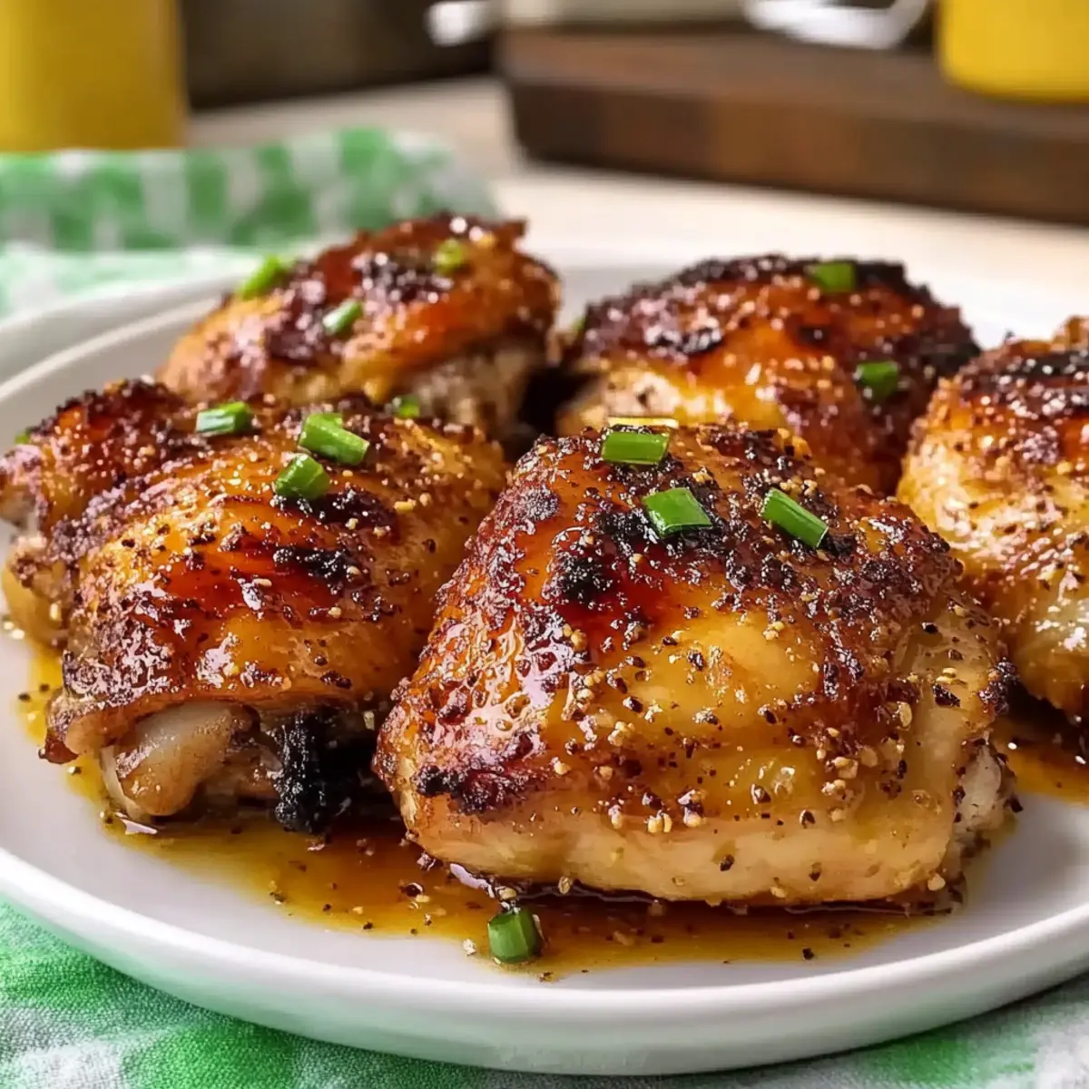 Air Fryer Honey Mustard Chicken Thighs