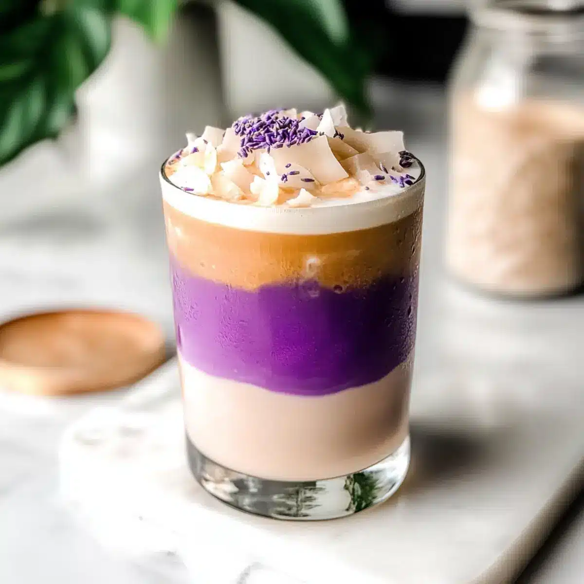 Iced Ube Coconut Macchiato