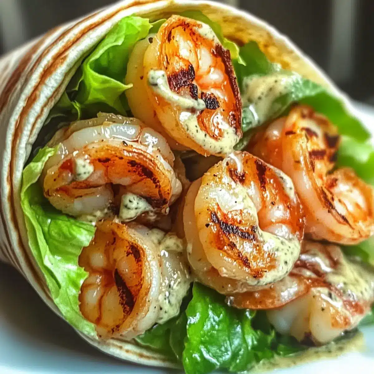 Grilled Shrimp Caesar Wraps