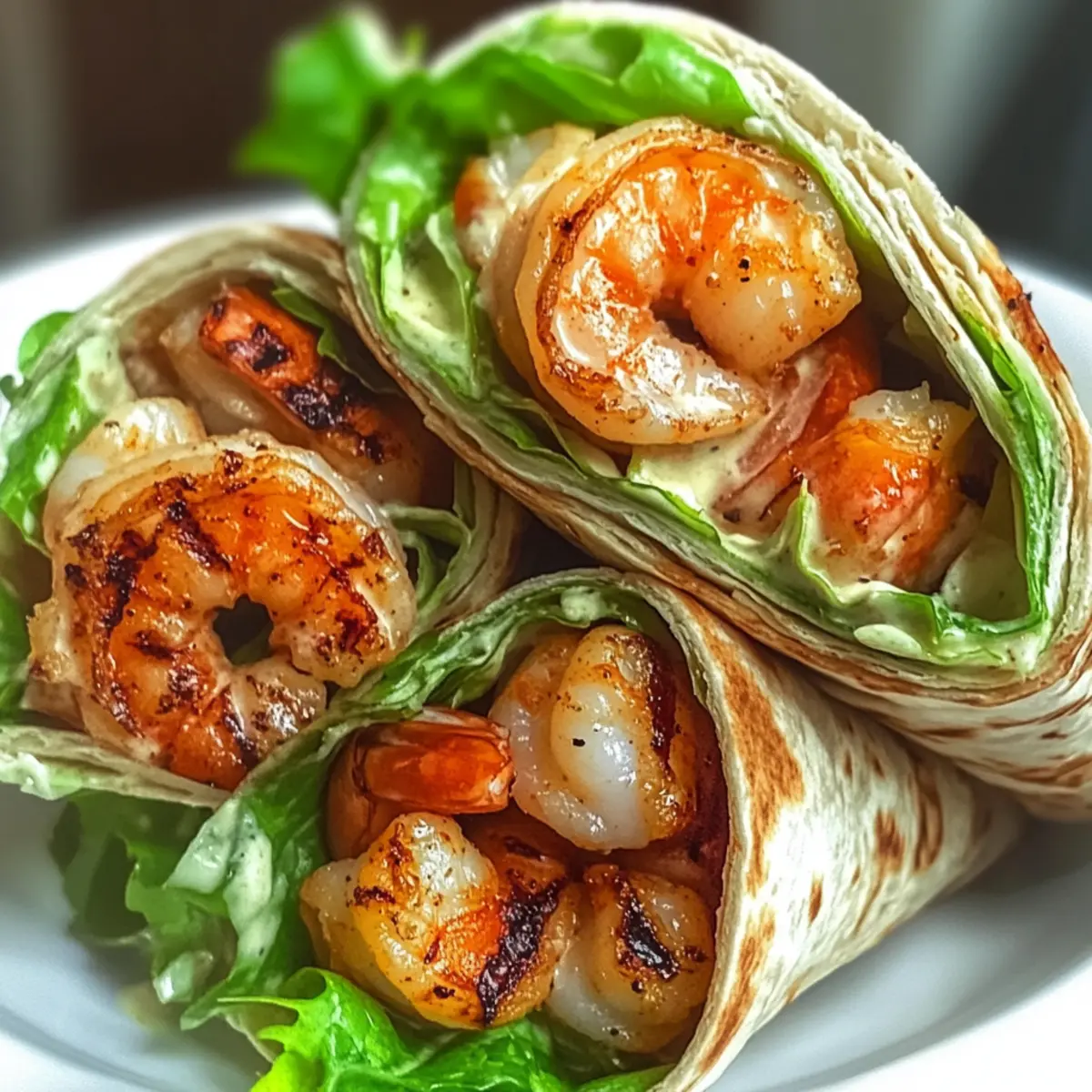 Grilled Shrimp Caesar Wraps