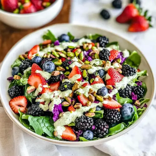 Berry Salad with Creamy Lemon Herb Dressing