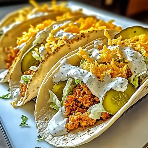 Dill Pickle Ranch Smash Chicken Tacos