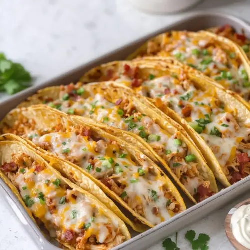 Baked Chicken Bacon Ranch Tacos