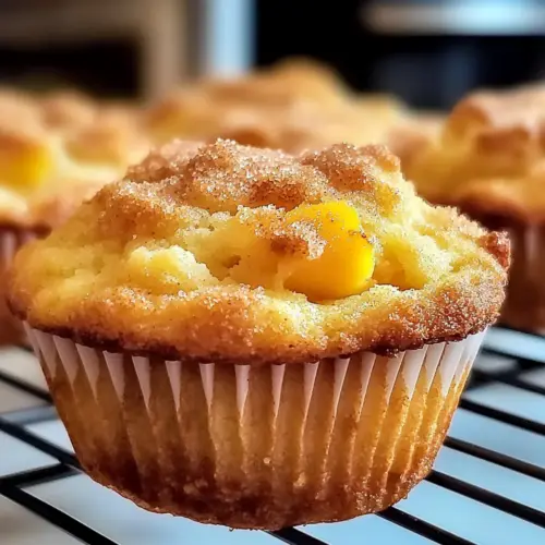 Peach Cobbler Muffins