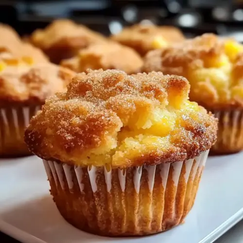 Peach Cobbler Muffins