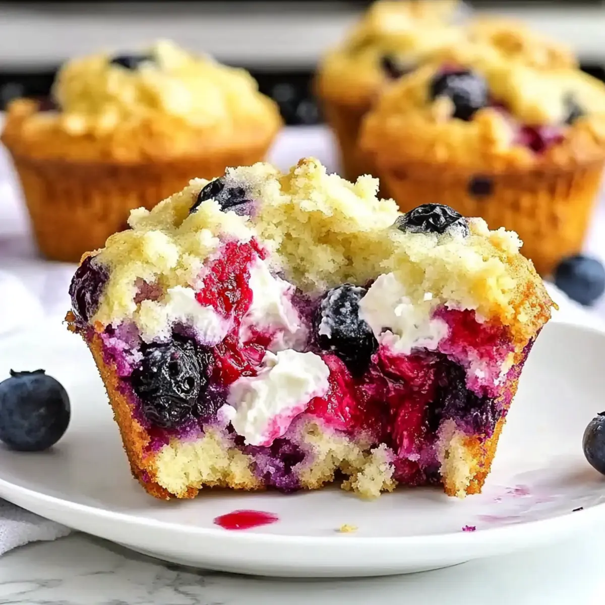 Berry Cream Cheese Muffins