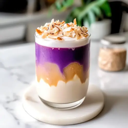 Iced Ube Coconut Macchiato