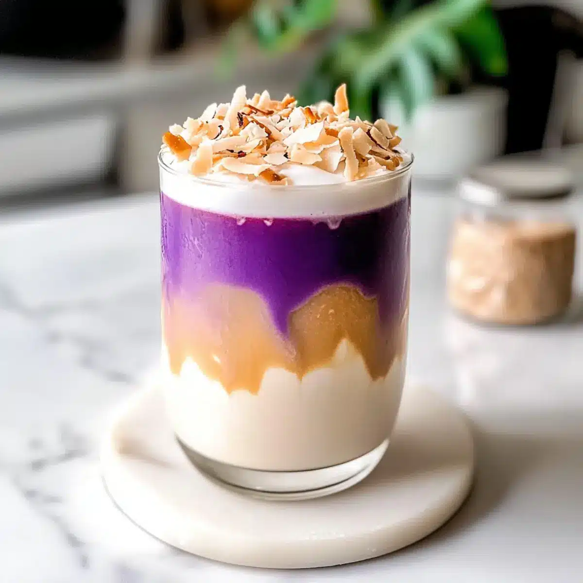 Iced Ube Coconut Macchiato