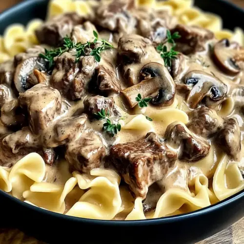 Beef Stroganoff with Egg Noodles